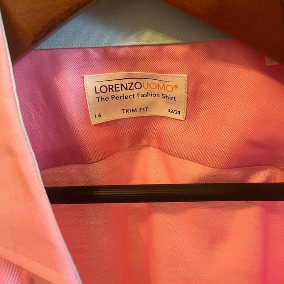Beautiful like new Lorenzo Uomo Men’s dress shirt 16 32/33 very classy pink. - Picture 2 of 5